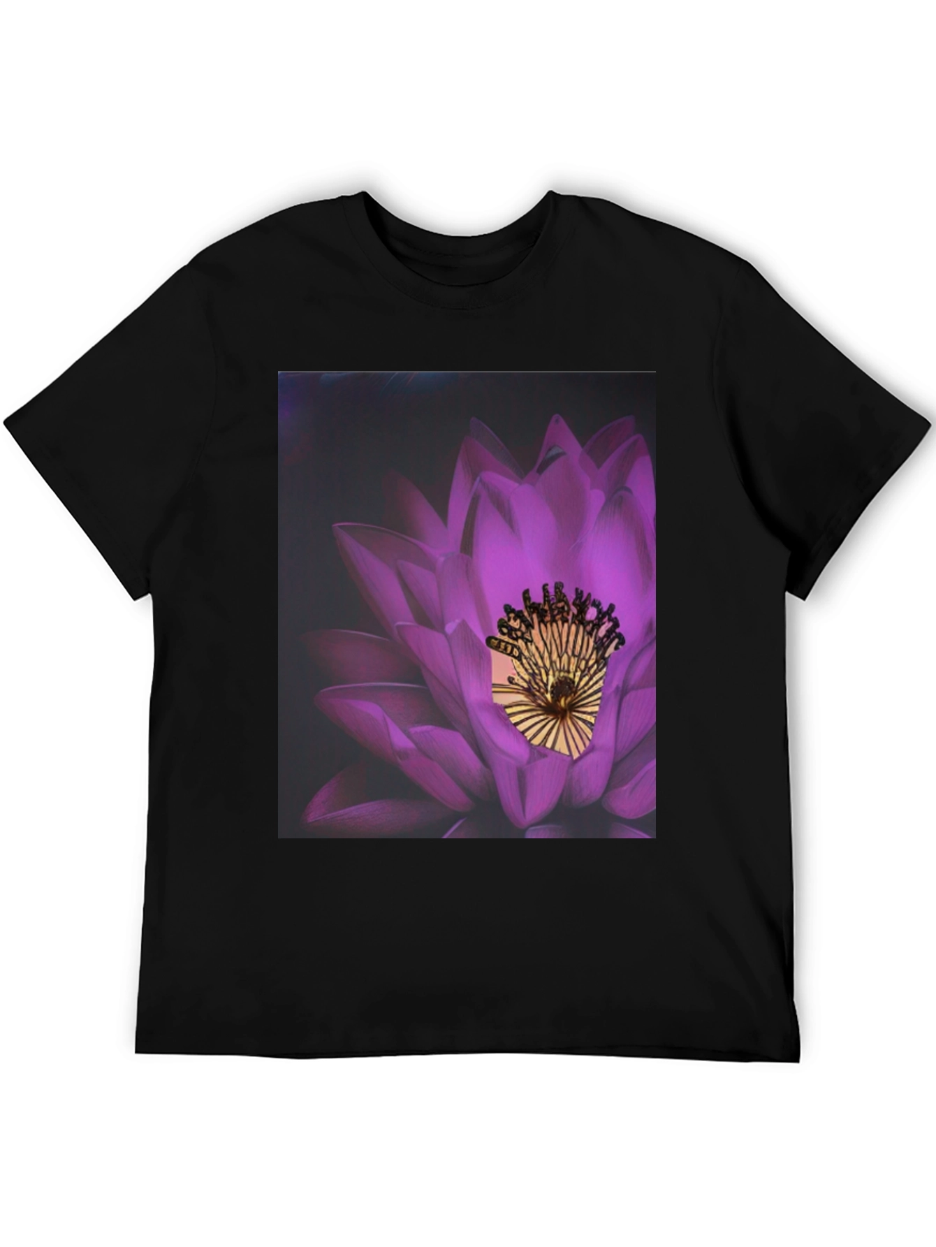 Lotus Blossom Graphic Tee - Modern Artistic Print