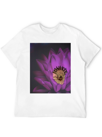 Lotus Blossom Graphic Tee - Modern Artistic Print