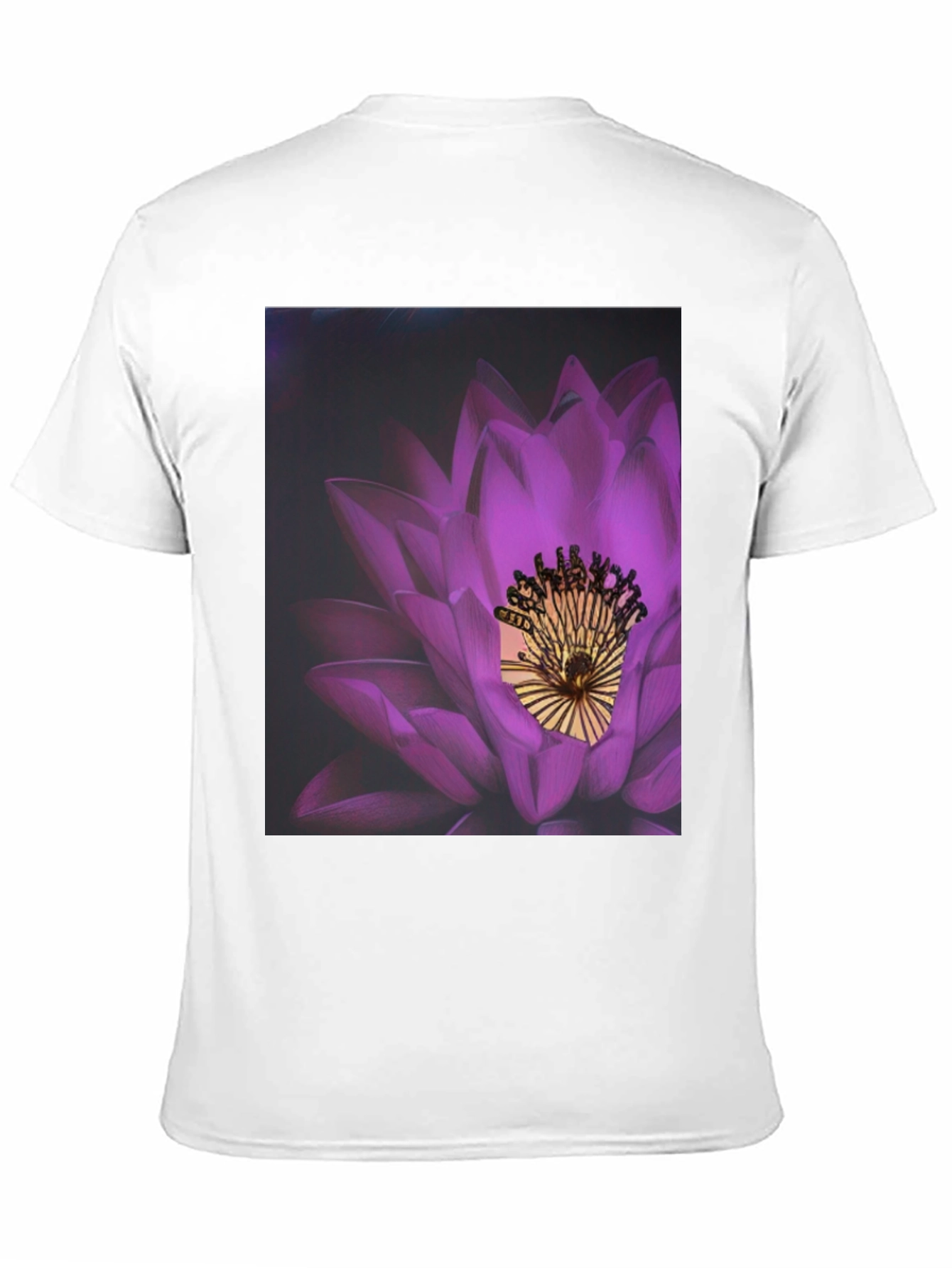 Lotus Blossom Graphic Tee - Modern Artistic Print