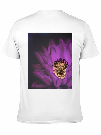 Lotus Blossom Graphic Tee - Modern Artistic Print