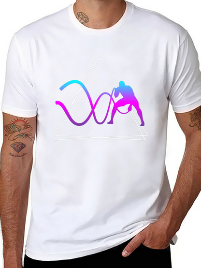 Geometric Battle Rope Training Graphic Tee