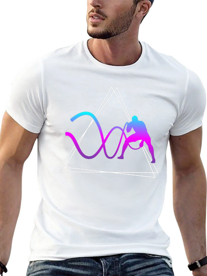 Geometric Battle Rope Training Graphic Tee