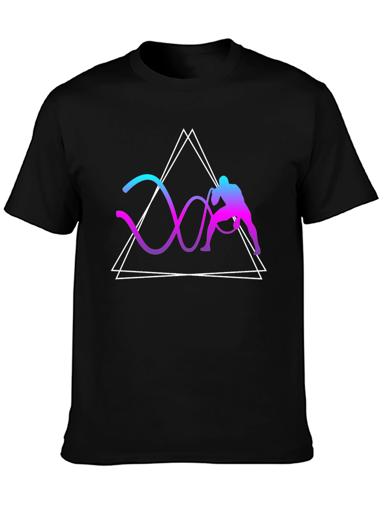 Geometric Battle Rope Training Graphic Tee