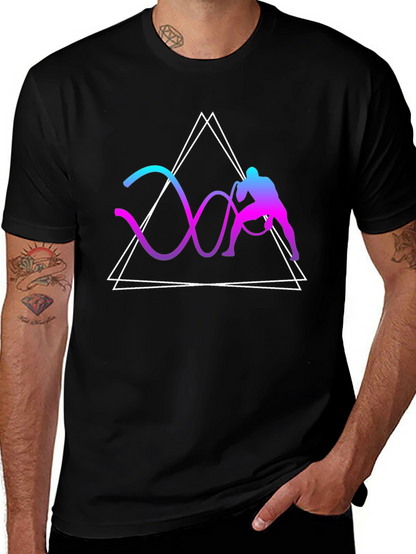 Geometric Battle Rope Training Graphic Tee