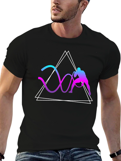 Geometric Battle Rope Training Graphic Tee