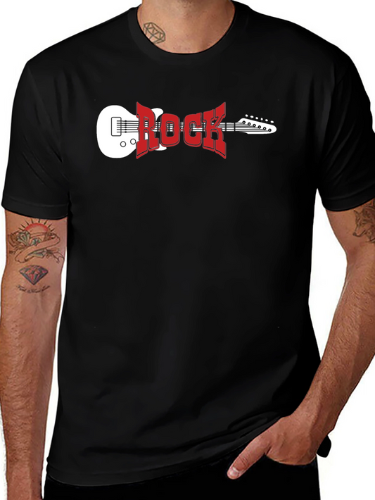 Rock Music T-Shirt - Classic Guitar Design