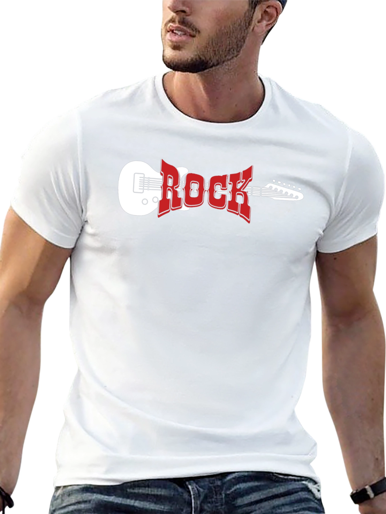 Rock Music T-Shirt - Classic Guitar Design