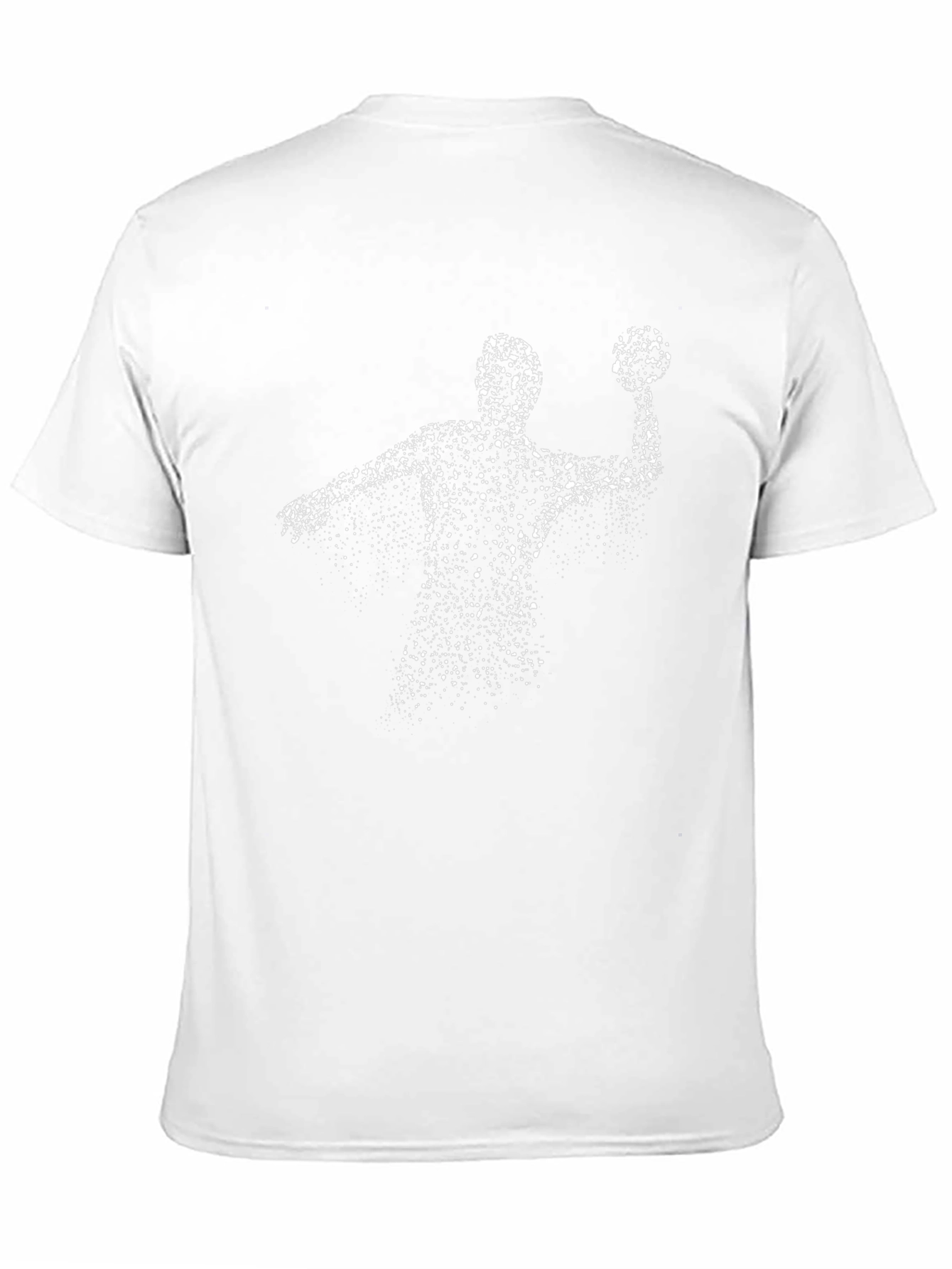 Handball Player Graphic Tee - Black Cotton T-Shirt