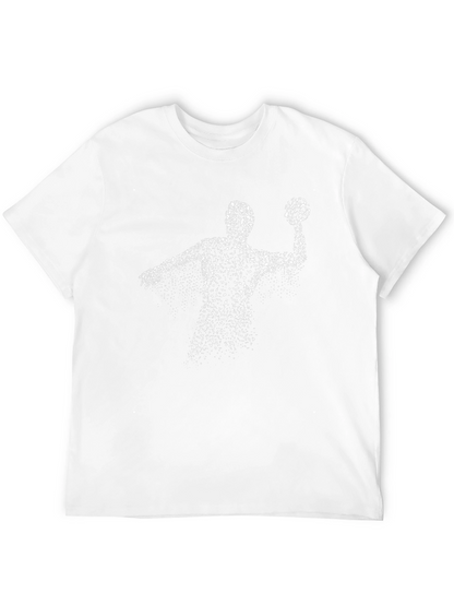 Handball Player Graphic Tee - Black Cotton T-Shirt