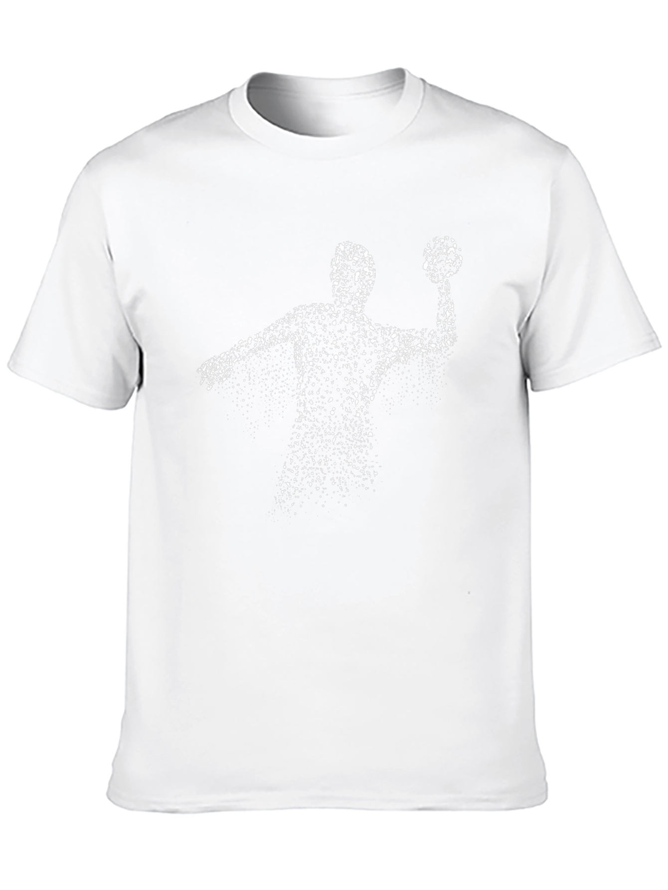 Handball Player Graphic Tee - Black Cotton T-Shirt