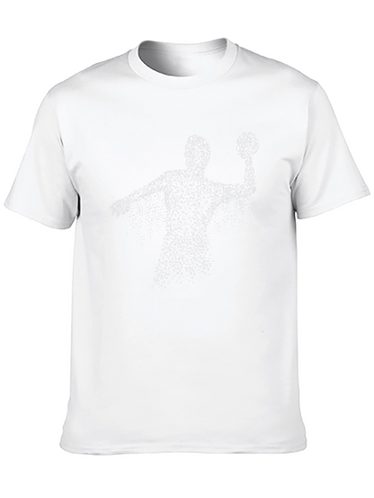 Handball Player Graphic Tee - Black Cotton T-Shirt