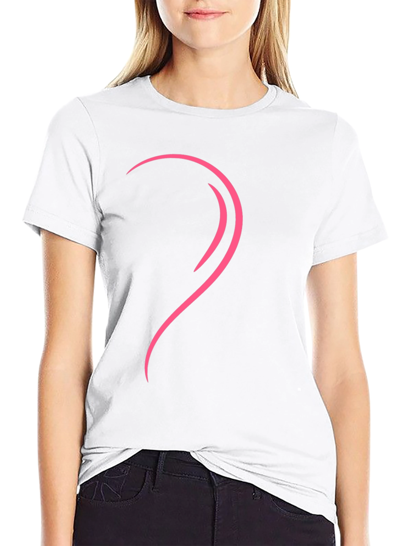 Modern Heart Graphic Tee - Left Side Design
