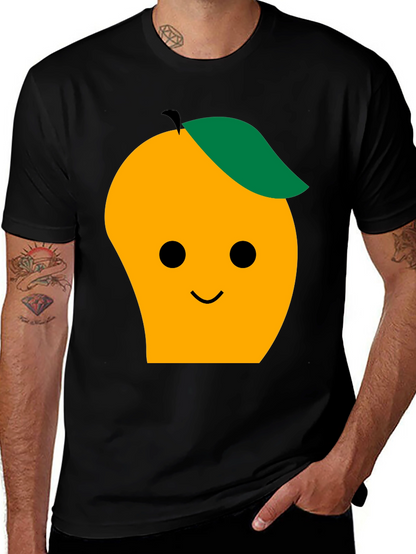 Cute Mango Graphic Tee - Black T-Shirt