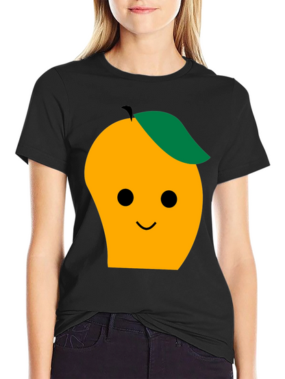 Cute Mango Graphic Tee - Black T-Shirt