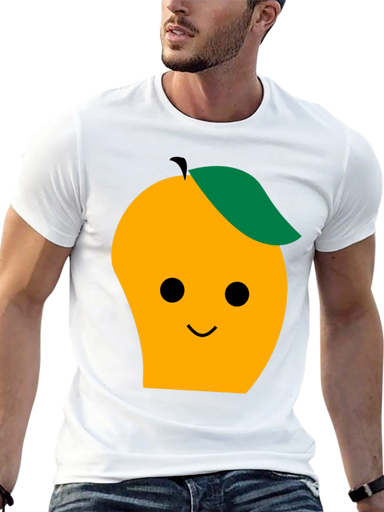 Cute Mango Graphic Tee - Black T-Shirt