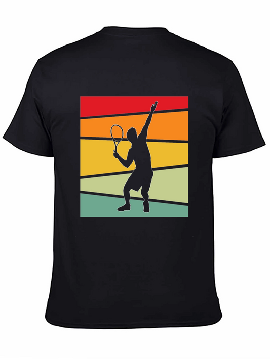 Retro Tennis Player Silhouette T-Shirt