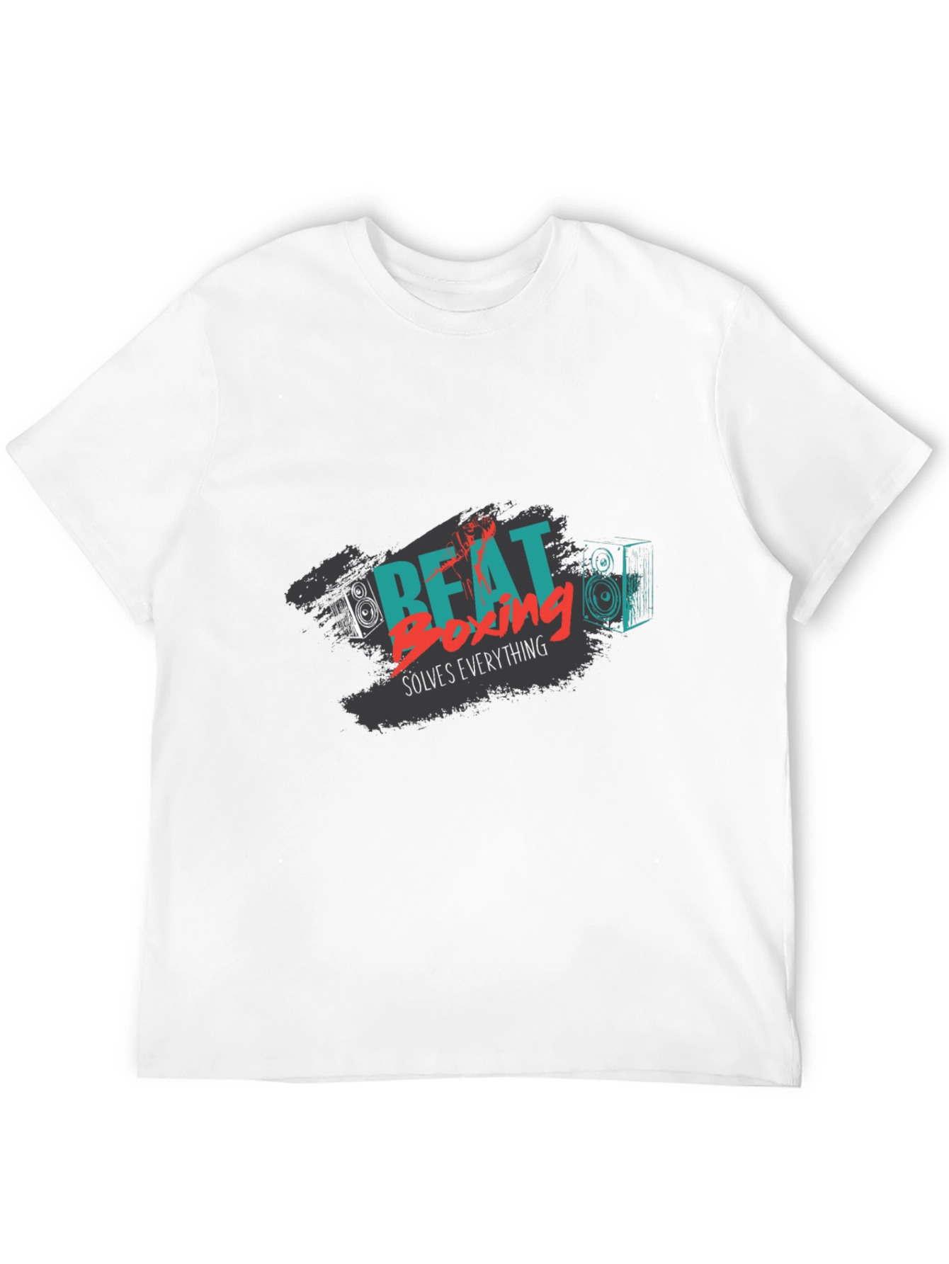 Beat Boxing Solves Everything Black Graphic Tee