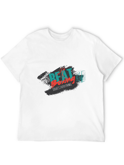 Beat Boxing Solves Everything Black Graphic Tee