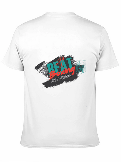 Beat Boxing Solves Everything Black Graphic Tee