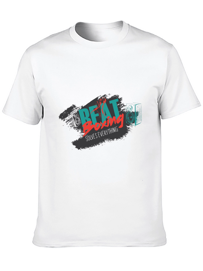 Beat Boxing Solves Everything Black Graphic Tee