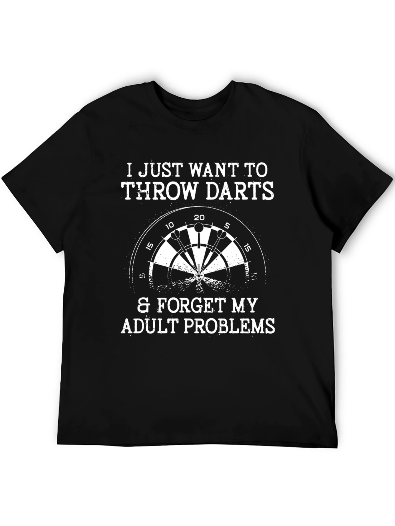 Throw Darts Adult Problems Graphic Tee