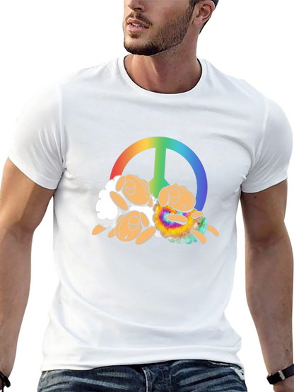 Peace Sign Sheep Graphic T-Shirt