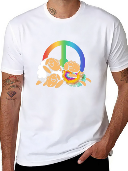 Peace Sign Sheep Graphic T-Shirt