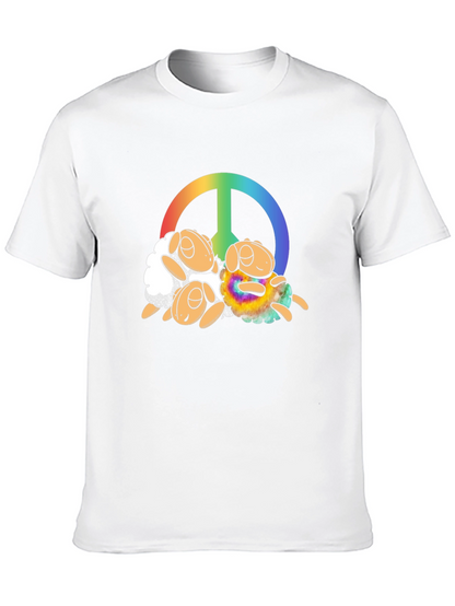 Peace Sign Sheep Graphic T-Shirt