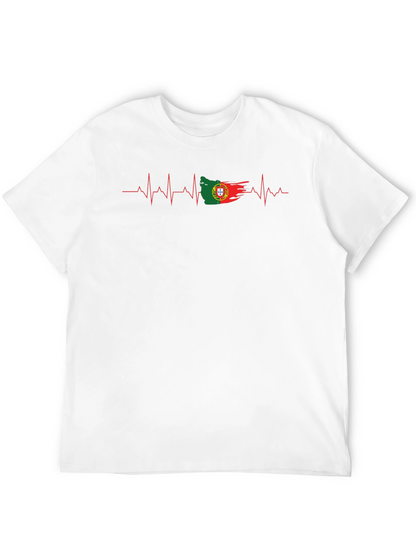 Portugal Flag Heartbeat T-Shirt