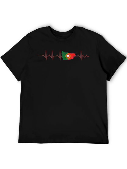 Portugal Flag Heartbeat T-Shirt