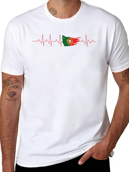 Portugal Flag Heartbeat T-Shirt