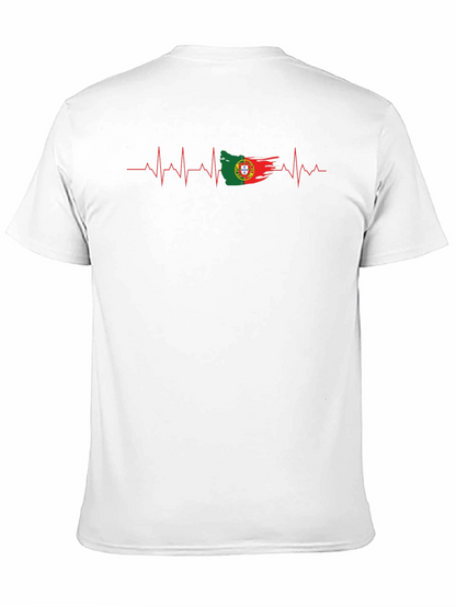 Portugal Flag Heartbeat T-Shirt