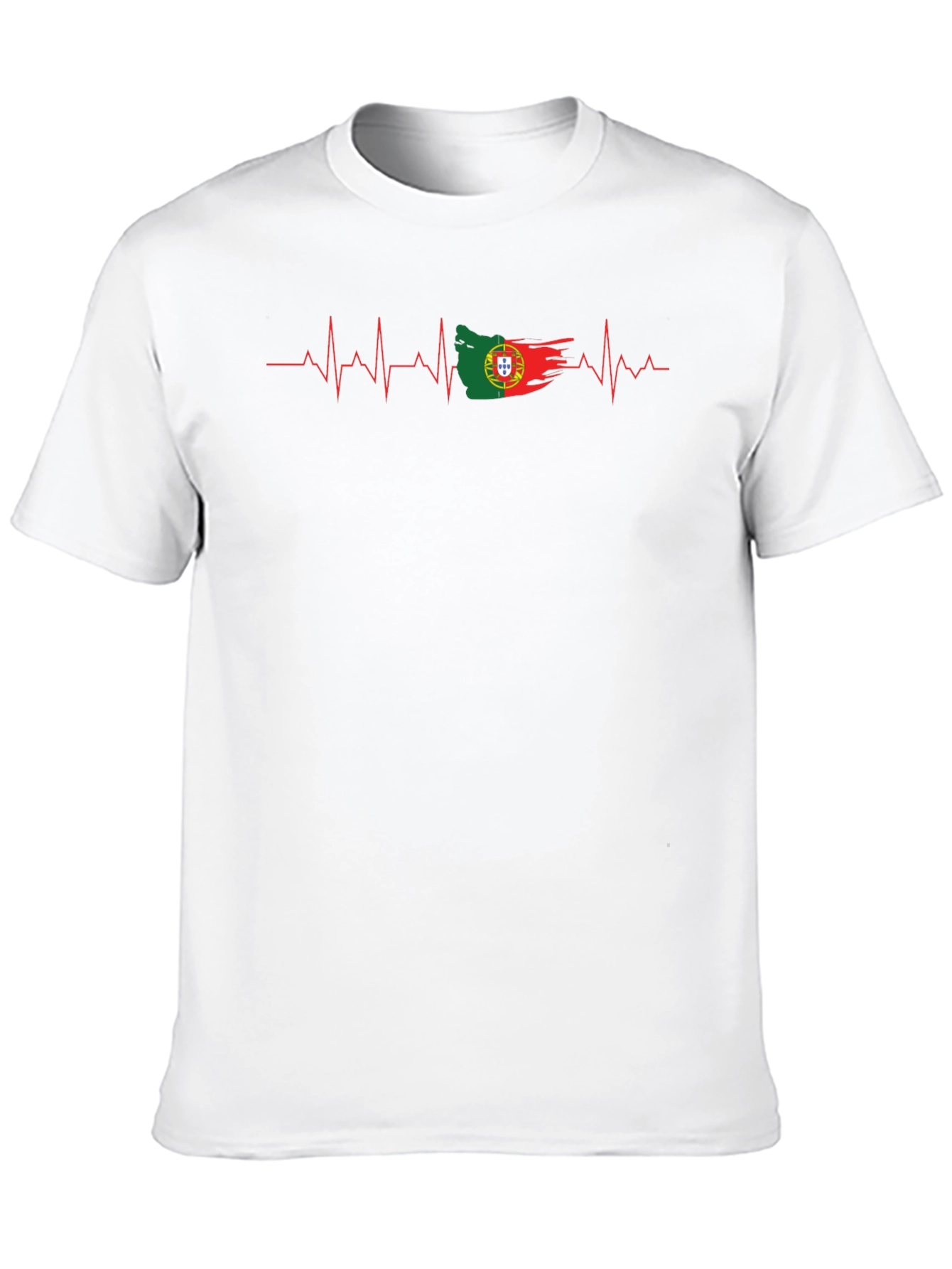 Portugal Flag Heartbeat T-Shirt