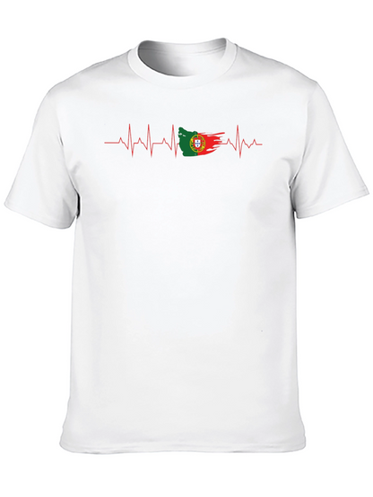 Portugal Flag Heartbeat T-Shirt