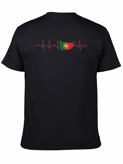 Portugal Flag Heartbeat T-Shirt