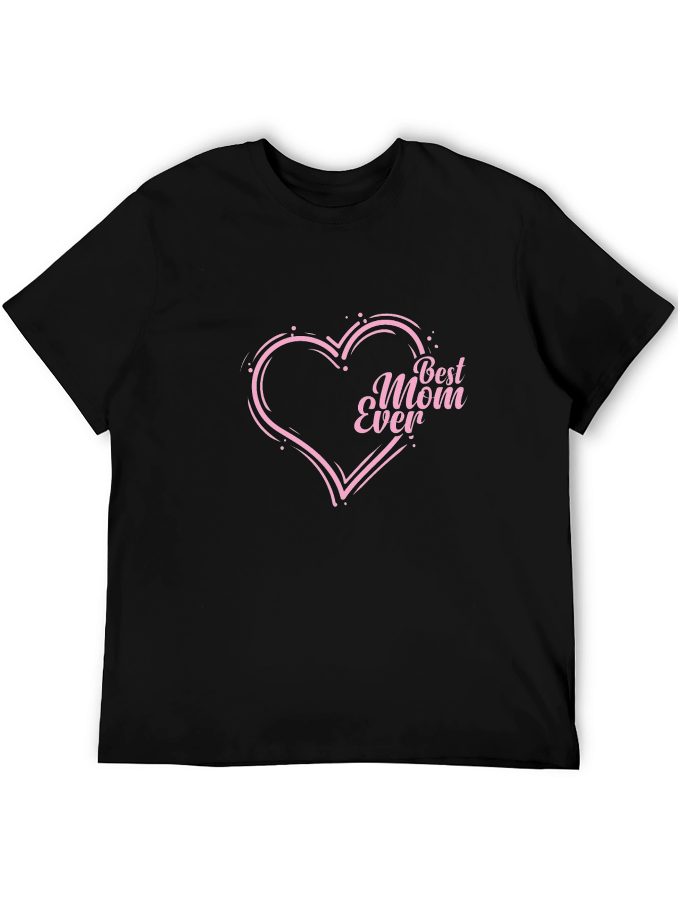 Best Mom Ever Heart T-Shirt - Black