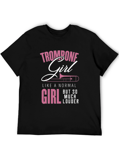 Trombone Girl Loud Music T-Shirt