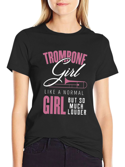 Trombone Girl Loud Music T-Shirt