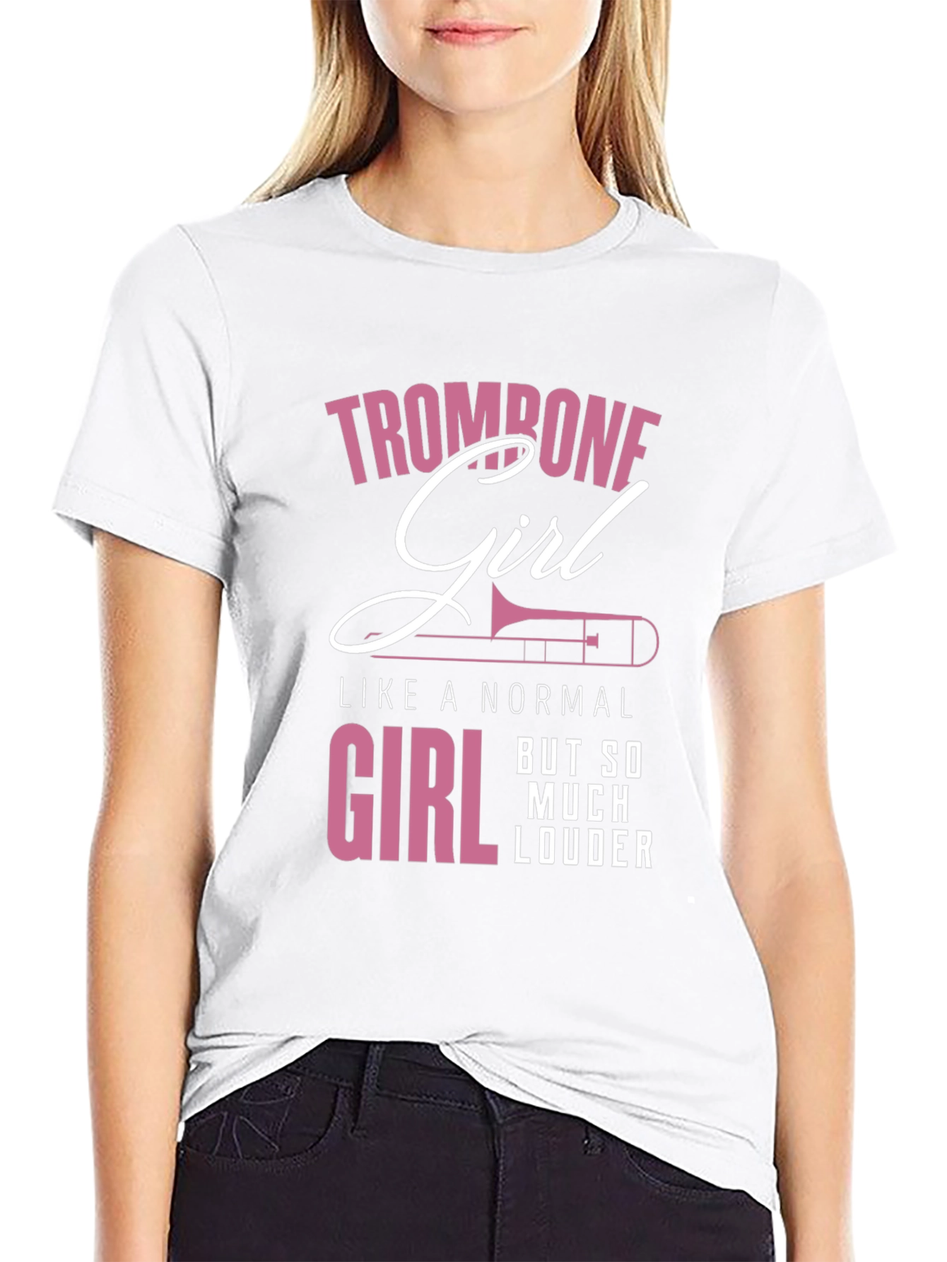 Trombone Girl Loud Music T-Shirt