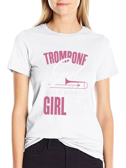 Trombone Girl Loud Music T-Shirt
