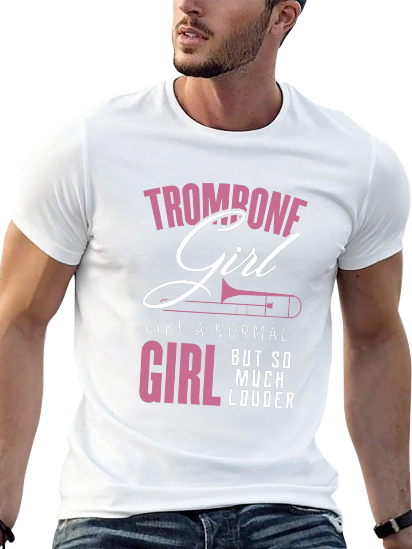 Trombone Girl Loud Music T-Shirt
