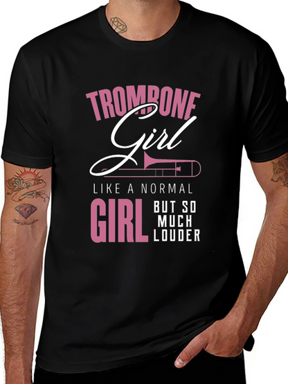 Trombone Girl Loud Music T-Shirt