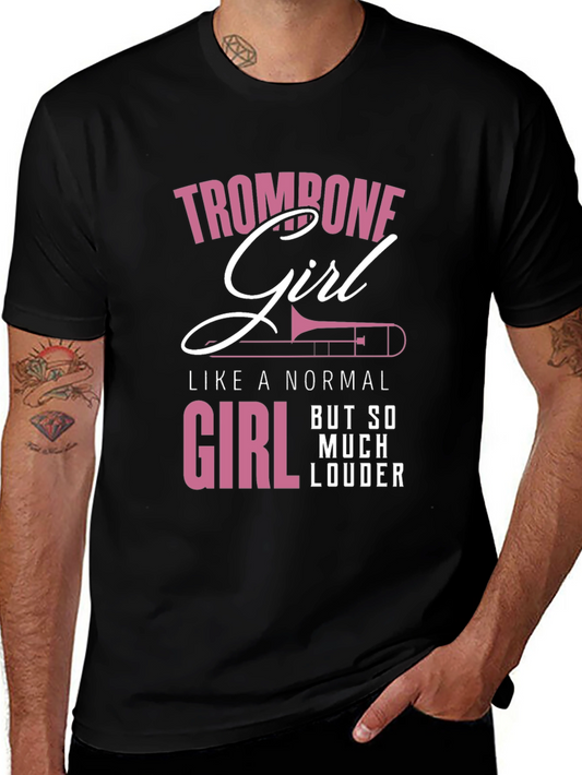 Trombone Girl Loud Music T-Shirt
