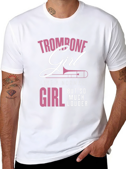 Trombone Girl Loud Music T-Shirt