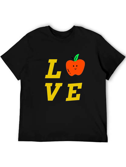 Love Teacher T-Shirt with Apple Design