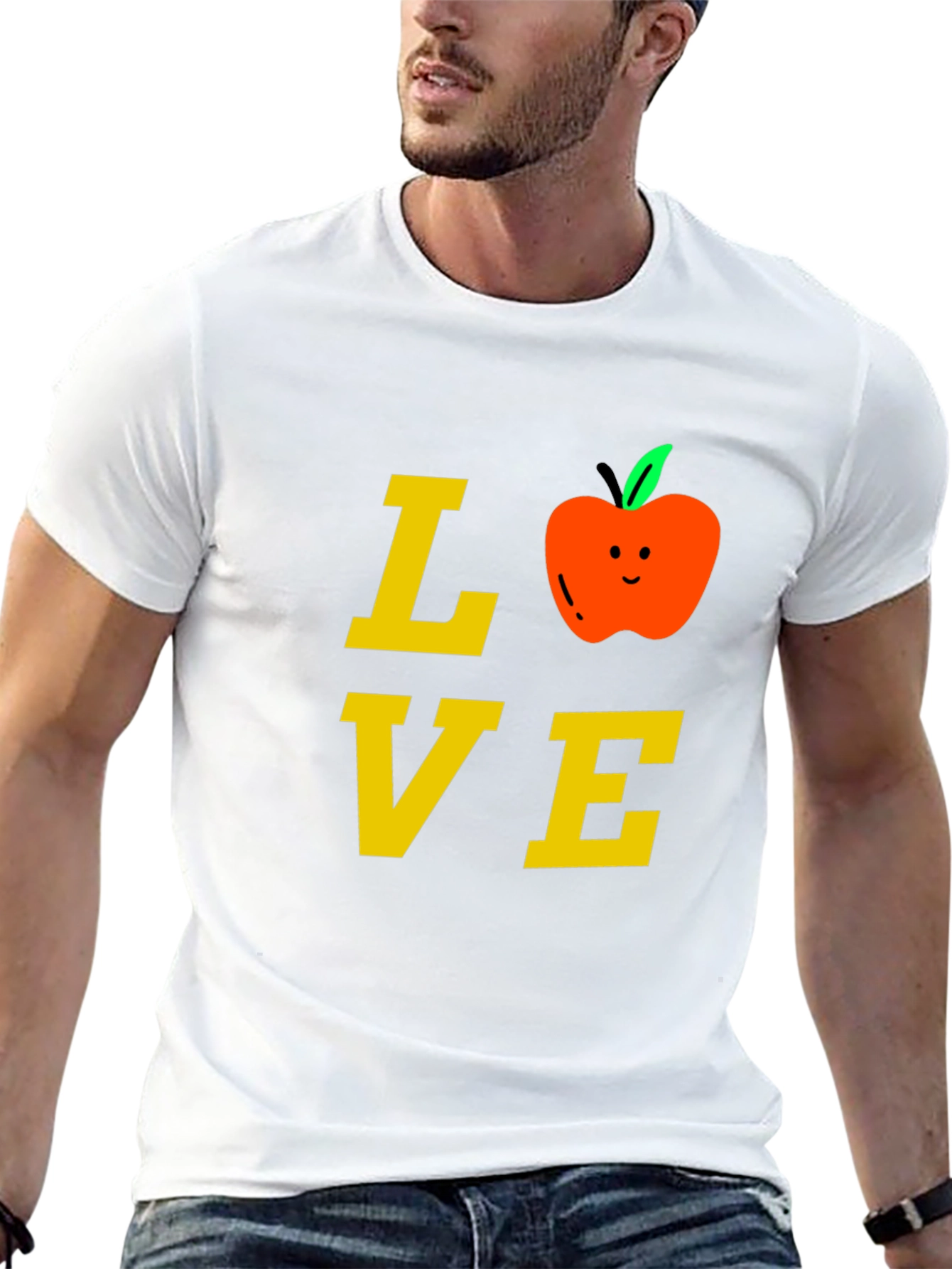 Love Teacher T-Shirt with Apple Design