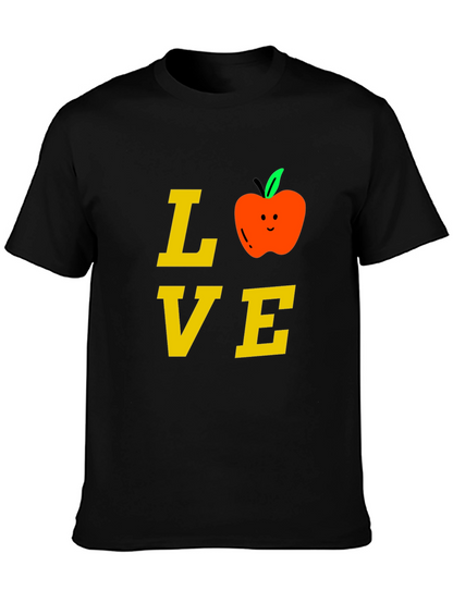 Love Teacher T-Shirt with Apple Design