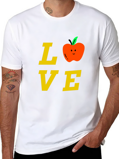 Love Teacher T-Shirt with Apple Design