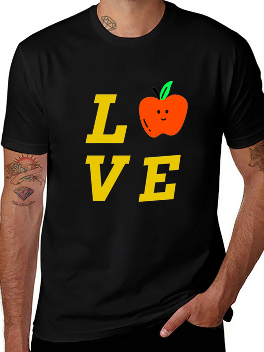 Love Teacher T-Shirt with Apple Design