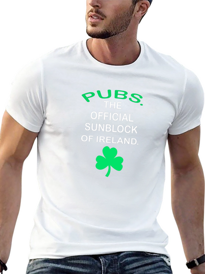 Pubs Official Sunblock of Ireland Black T-Shirt